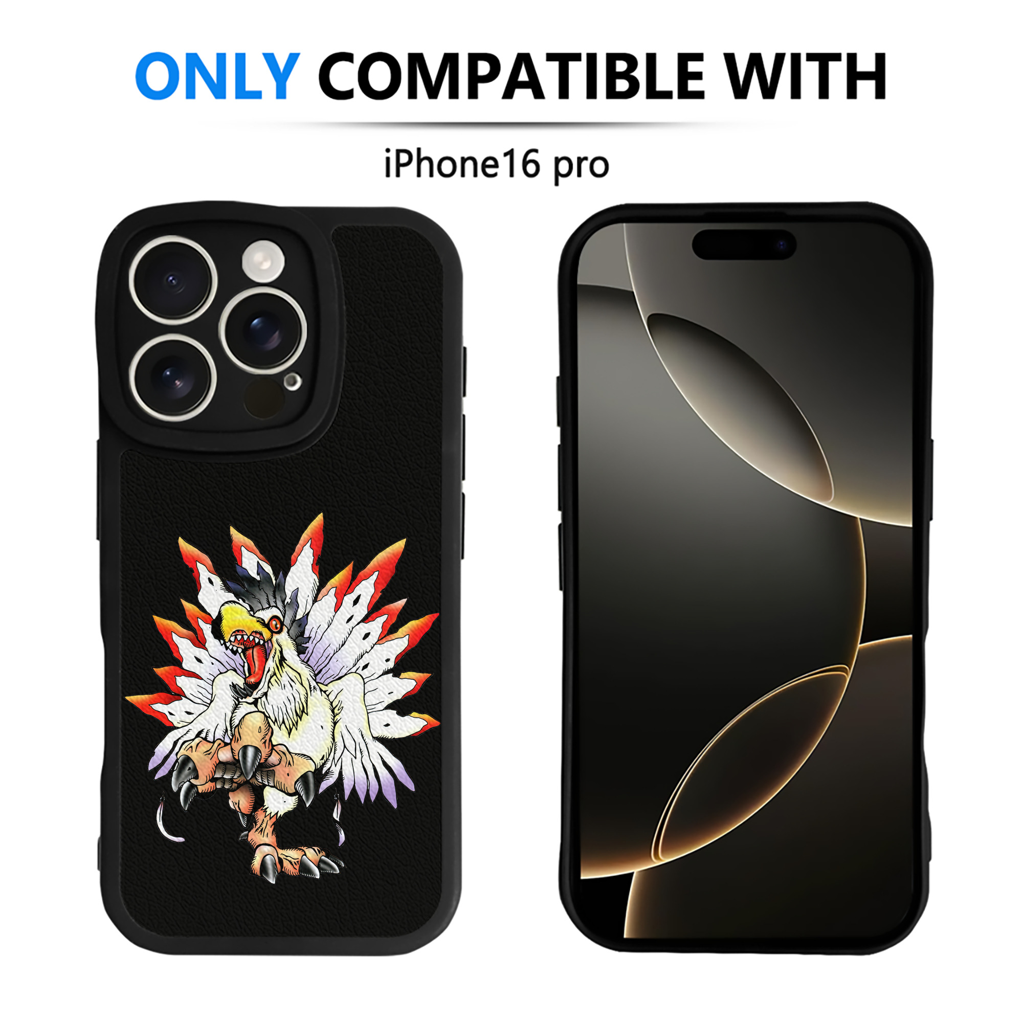 （画像用） Digimon デジタルモンスター/デジモン 【iPhone 16シリーズ対応】シリコンスマホケース（レザー調） 材質：シリコン
